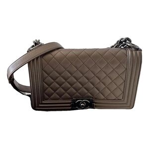Bronze Metallic Chanel Boy Bag